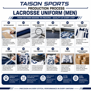 Uniforme de lacrosse en polyester interlock sublimé de qualité supérieure 180 GSM, bleu royal avec panneau blanc, logo personnalisé - Product Image 4
