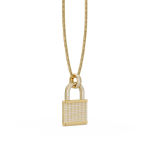Collier Pendentif Cadenas Moissanite Personnalisé en Gros, Argent Sterling 925, Bijoux Hip Hop pour Hommes
