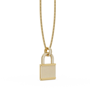 Wholesale Custom Iced Out Moissanite <b>Padlock</b> Pendant Necklace 925 Sterling Silver Hip Hop Jewelry for Men - Product Image 3