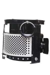 Poêle à bois moderne autoportant en acier inoxydable, écologique, portable, pour le camping, avec rangement pour bûches - Product Image 6