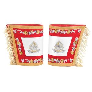 Guantes Masónicos Bordados Personalizados con Trenza Dorada, Insignia Cosida, Cierre Magnético, Tela de Alta Calidad - Product Image 5