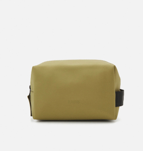 Minimalist Olive Green PU Cosmetic <b>Bag</b> <b>Small</b> Zipper Closure Portable Travel <b>Toiletries</b> Case - Product Image 2