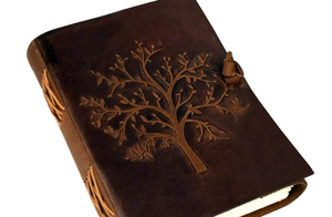 Carnet de notes A5 personnalisé en cuir fait main style vintage Arbre de Vie, design fabricant, avec logo personnalisé - Product Image 3