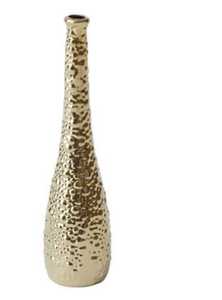 Modern Tall <b>Gold</b> Textured Metal Handmade Lightweight High Quality <b>Vase</b> Decorative for Living Room Centerpiece Home Decor - Product Image 3