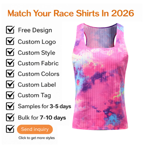 Débardeur de course Marathon personnalisé respirant sans coutures pour femme, maillot de basket tricoté pour la course - Product Image 2