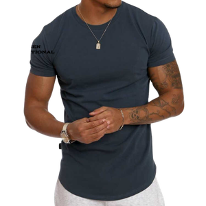 Camiseta de Hombre, Corte Ajustado, Transpirable, de Algodón, Cuello Redondo, Informal, para Gimnasio, Entrenamiento, Ropa de Verano - Product Image 4