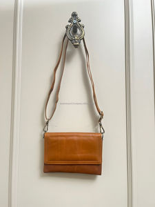 Bolso elegante de color marrón vintage, bandolera de cuero crujiente real, bandolera de hombro de alta calidad, bolsos multiusos para mujer - Product Image 3