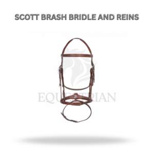 ชุดบังเหียนขี่ม้าแบบอังกฤษ SCOTT BRASH ขนาดมาตรฐาน สำหรับการแข่งขันกระโดดข้ามเครื่องกีดขวาง - Product Image 2