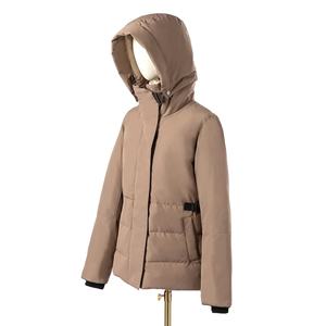 Blouson bombardier d'hiver de luxe pour femmes de haute qualité grande taille avec doublure en tissu polaire imprimé lin/nylon/soie - Product Image 1