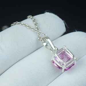 Pendentif en kunzite rose naturelle en forme de larme, argent sterling 925, pierre de naissance de février, cadeau pour elle - Product Image 3