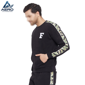 Sweat-shirts pour hommes en molleton de coton épais et lourd, à épaules tombantes, unis, avec logo brodé personnalisé, vente en gros - Product Image 3