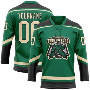 Wholesale Custom Sublimation Stitching Name Number Adult Men's Ice Hockey Jersey Team Hockey Wear With Lace - Product Image 2
