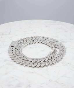 14K Gold Hip Hop Cuban Link <b>Chain</b> with Lab Grown Diamonds Luxury <b>Iced</b> <b>Out</b> Necklace High End Statement Jewelry for Men - Product Image 2