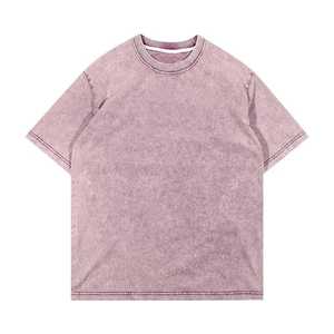 เสื้อยืดโอเวอร์ไซส์ผ้าฝ้าย 100% ล้างสีแบบแอซิดวอช สำหรับผู้ชาย ทรงหลวม หนานุ่ม สไตล์สตรีทแวร์ ป้องกันรอยยับ ป้องกันรังสียูวี พิมพ์ลายซิลค์สกรีน - Product Image 5