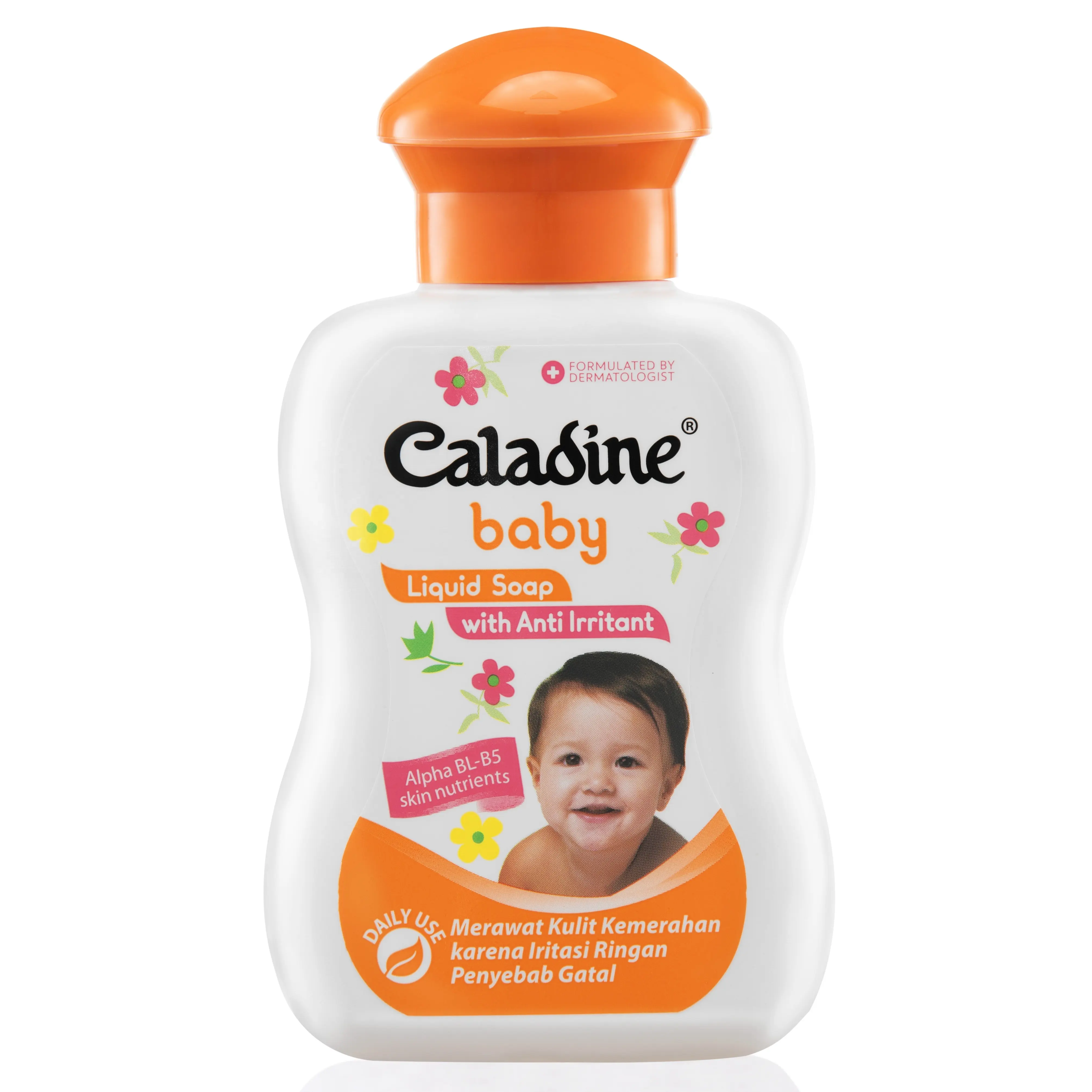 Bottiglia di sapone liquido per bambini caladina di qualità da esportazione 200 ml per trattare la pelle secca e rossa del bambino a causa di una lieve irritazione che provoca prurito