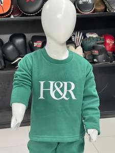 ชุดเซ็ตแทรคสูทผ้าฝ้ายเฟรนช์เทอร์รี่แบบย้อมสีเอซิดสำหรับเด็กผู้ชายและเด็กผู้หญิง เสื้อฮู้ดดี้และกางเกงจ็อกเกอร์ - Product Image 4