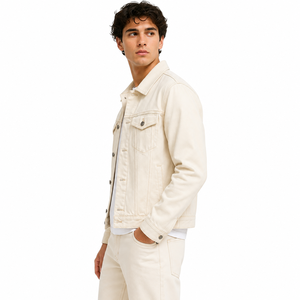 Veste en jean intemporelle pour homme, offrant une qualité durable, une liberté de mouvement confortable et un style facile pour un usage quotidien décontracté et des looks urbains. - Product Image 4