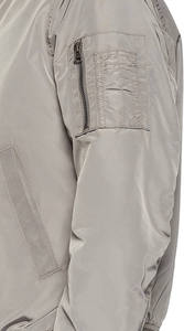 Chaqueta Bomber OEM Streetwear con Logotipo Bordado, Cuello Redondo, Cierre de Cremallera, Estilo Vintage, Impermeable, de Seda y Algodón, con Parches, para Hombre - Product Image 6