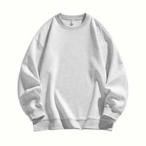 Men's 100% Cotton Knitted Jersey Oversized Pullover <b>Sweatshirt</b> Solid Color Winter Custom <b>Embroidery</b> - Product Image 5