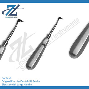 Original Premier Dental # 1L Seldin elevador con mango grande con mango de acero inoxidable juego de 03 piezas de Instrumentos dentales - Product Image 2