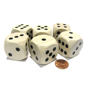 Dados de Juego Personalizados de Madera con Esquinas Redondeadas D6 25/20/16/12mm - Product Image 1