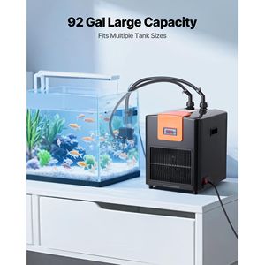 Quiet 92-Gallon <b>Aquarium</b> <b>Chiller</b> 1/4 HP Water <b>Chiller</b> for Hydroponics Fast Cooling for Fish Tank Axolotl Coral Reef - Product Image 3