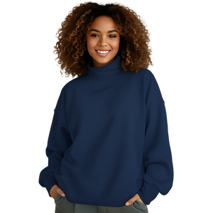 Sudadera Personalizada Ecológica de 380g con Cuello Alto y Manga Larga para Mujer, Servicio OEM, Material Premium, Estilo Casual para Invierno - Product Image 5