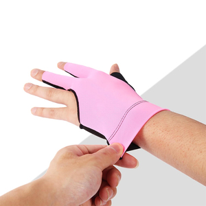 Gants de snooker extensibles en spandex à 3 doigts, vente en gros, logo personnalisé, antidérapants, pour billard - Product Image 4