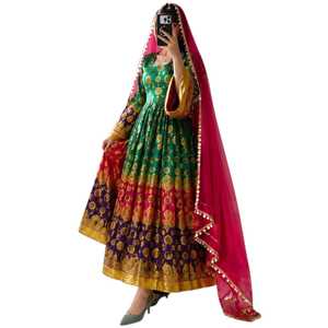 Latest Fully Stitched Ready Women's Afghan Kuchi <b>Dresses</b> Loose Fit Silk Casual <b>Wedding</b> Wear Traditional Afghani Kuchi <b>Dresses</b> - Product Image 1