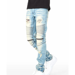 Pantalones Vaqueros de Mezclilla para Hombre de Alta Calidad, Cómodos, Diseño Personalizado al por Mayor, Moda Casual para Todas las Temporadas, Ropa de Exterior - Product Image 1