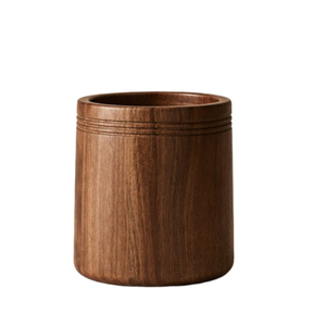 Porta cubiertos de madera sostenible con 2 compartimentos, organizador de utensilios de madera para encimera de cocina y mesa de comedor. - Product Image 4