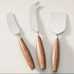 Newly Designed <b>Cheese</b> <b>Knife</b> <b>Set</b> With Wood Handle Heart Shape <b>Knife</b> <b>Cheese</b> Serving Fork Spreader For Home Hotel Wedding Tableware - Product Image 2