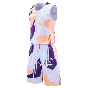 Maillot et short de basket-ball personnalisés, logo d'équipe, nom, numéro, impression par sublimation, broderie 3D, appliqué, 100% polyester - Product Image 2