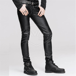 Top Quality Latest Design Men Leather Pants Wholesale Design Your Own Logo Men Leather Pants - Product Image 6