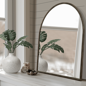 Bộ 2 thanh lịch cổ Bronze <span class=keywords><strong>36</strong></span> \ "<span class=keywords><strong>x</strong></span> <span class=keywords><strong>32</strong></span> \" sắt Phải góc cạnh cong phòng tắm tường gương vỏ sò thiết kế - Product Image 4