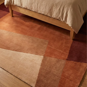 Alfombra de Lana Hecha a Mano con Diseño Geométrico Abstracto Moderno, Antideslizante, de Pelo Largo, para Sala de Estar, Proveedor para Venta al por Mayor y Menor - Product Image 1