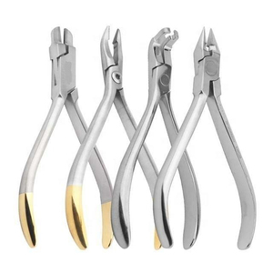 Juego de Instrumentos Quirúrgicos Dentales ZENVORA, 4 Piezas, Plateados, Manuales, Clase I, Herramientas de Ortodoncia con Mangos con Punta Dorada, Certificación CE, Garantía de por Vida - Product Image 1