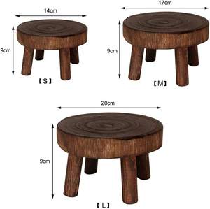 Wooden Plant <b>Stand</b> for Indoor Outdoor Flower <b>Pot</b> <b>Stand</b> Base Holder Stool Decorative Plant Display <b>Stand</b> for Home - Product Image 6