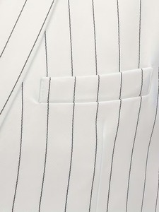 2026 Mens Luxury White Pinstripe <b>Suit</b> Slim Fit Single Breasted Formal Business <b>Wedding</b> Groom Prom Summer Party 2 Piece Set - Product Image 3