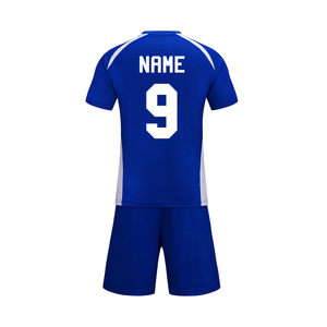 Conjunto de Camiseta de Fútbol con Estampado por Transferencia Térmica, Transpirable, Azul y Blanco, Número 9, para Hombre Adulto, Manga Corta, Absorbe la Humedad - Product Image 3