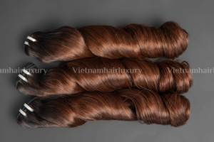 Pelo Remy vietnamita Super doble dibujado cutícula completa alinear océano máquina ondulada profunda trama precio al por mayor del proveedor de Vietnam - Product Image 4