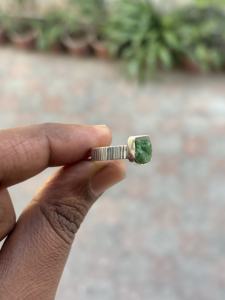 Fine Jewelry 925 Sterling <b>Silver</b> Natural <b>Emerald</b> Wedding <b>Ring</b> Women Eternity Band Vintage Classic AAA Quality Handmade - Product Image 2