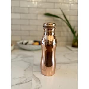 Premium Copper <b>Water</b> <b>Bottle</b> 3 Bend Collection Design Dishwasher Safe High Quality <b>Metal</b> <b>Water</b> <b>Bottle</b> Screw On Lid - Product Image 5