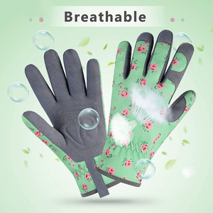Gants de jardinage haut de gamme personnalisés OEM/ODM, respirants, confortables, longueur poignet, antidérapants, compatibles écran tactile, en microfibre de polyester - Product Image 2