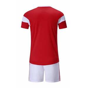 High Quality 100% Polyester V-Neck Short Sleeve Soccer Uniform Custom Plain Breathable <b>Mens</b> Sports Football Soccer Uniforms - Product Image 2