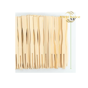 Eco-Friendly Bamboo Cocktail Forks Toothpicks 3.5 Inch Natural Bamboo Party Catering <b>Dessert</b> Fruit VIETCHOICE 2026 - Product Image 1