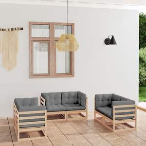 Conjunto Modular Mediano para Jardín, Madera de Pino Sólida, Categoría: Productos de Madera de Pino - Product Image 1