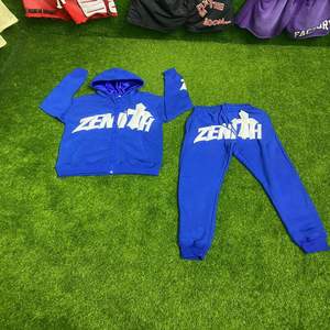 Custom Made High Quality Sweatsuit Men's Oversized Dtg Printed Hip Hop Hoodie Custom Pattern High Street Hoodie Tracksuit - Product Image 5