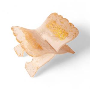 Support de Coran personnalisé en résine rose avec marque-page et tasbih assortis - Product Image 1