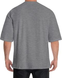 เสื้อยืดโอเวอร์ไซส์ผ้าฝ้ายแท้ 100% น้ำหนัก 220 กรัม พิมพ์ลายตามสั่งที่ไหล่ สไตล์ฮิปฮอป ไซส์พลัส ผ้าฝ้ายแท้ 100% ทรงบ็อกซี่ สำหรับผู้ชาย - Product Image 3